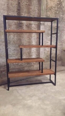 Bücherschrank Massiv Teak