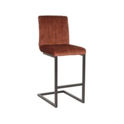 Barhocker Milo Velours Rust
