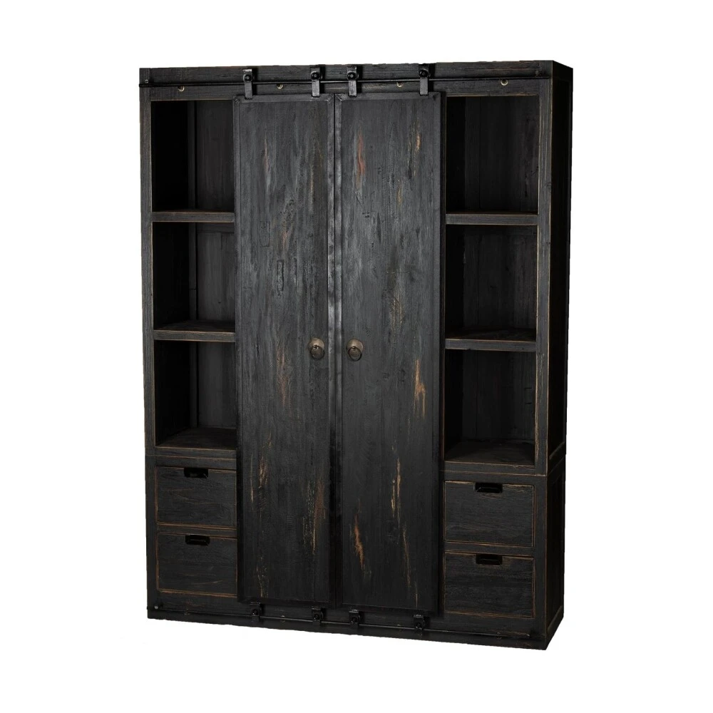 Donny Sliding Cabinet - Black 1 Donny Sliding Cabinet - Black