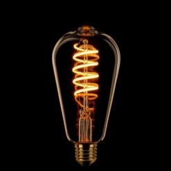 Edison Spirale Dimmbar - Klar 5 Edison Spirale Dimmbar - Klar -Möbelhaus Edison Spiraal Dimbaar 8W Goud