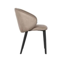 Esszimmerstuhl Logan Taupe -Möbelhaus Eetkamerstoel Logan Taupe label51 micro suede elegance