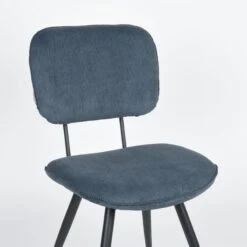 Esszimmerstuhl Vic Blau -Möbelhaus Eetkamerstoel Vic Blauw Ribcord 49x60x87 cm Detail