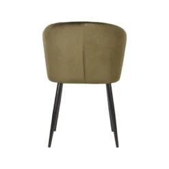 Esszimmerstuhl Wave Samt Army 8 Esszimmerstuhl Wave Samt Army -Möbelhaus Eetkamerstoel Wave Army Fluweel Elegant Luxe LABEL51 Zwart Onderstel