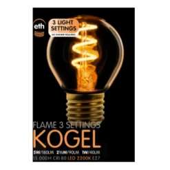 Kugellampe Spirale 3 Stufen - Smoke -Möbelhaus Kogellamp Spiraal 3 Stappen Flame