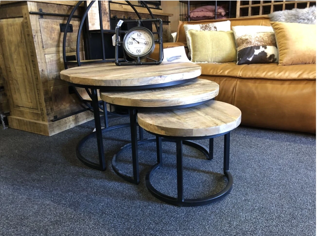 Couchtisch 3er-Set Massiv 2 Couchtisch 3er-Set Massiv – Bild 2