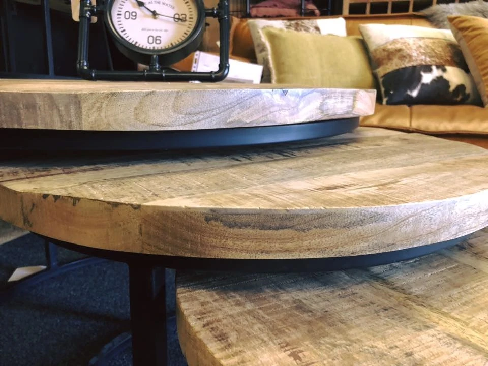 Couchtisch 3er-Set Massiv 1 Couchtisch 3er-Set Massiv