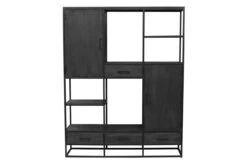 Wandschrank Utah XXL Schwarz 7 Wandschrank Utah XXL Schwarz -Möbelhaus Vakkenkast Utah Mangohout Zwart Industrieel 1 1300 1000 scaled 1