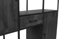 Wandschrank Utah XXL Schwarz 9 Wandschrank Utah XXL Schwarz -Möbelhaus Vakkenkast Utah Mangohout Zwart Industrieel 3 1300 1000 scaled 1