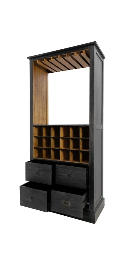 Weinschrank Worn Black 2 Weinschrank Worn Black – Bild 2