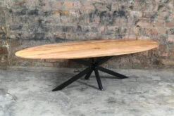 Esstisch Mango Oval Facettiert -Möbelhaus eetkamer mango ovaal met verjongde rand hout massief