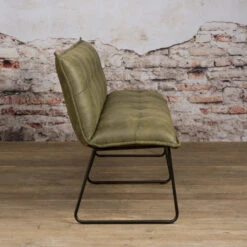 Esszimmerbank Seda, Grey -Möbelhaus tower living seda leren eetkamerbank groen 03